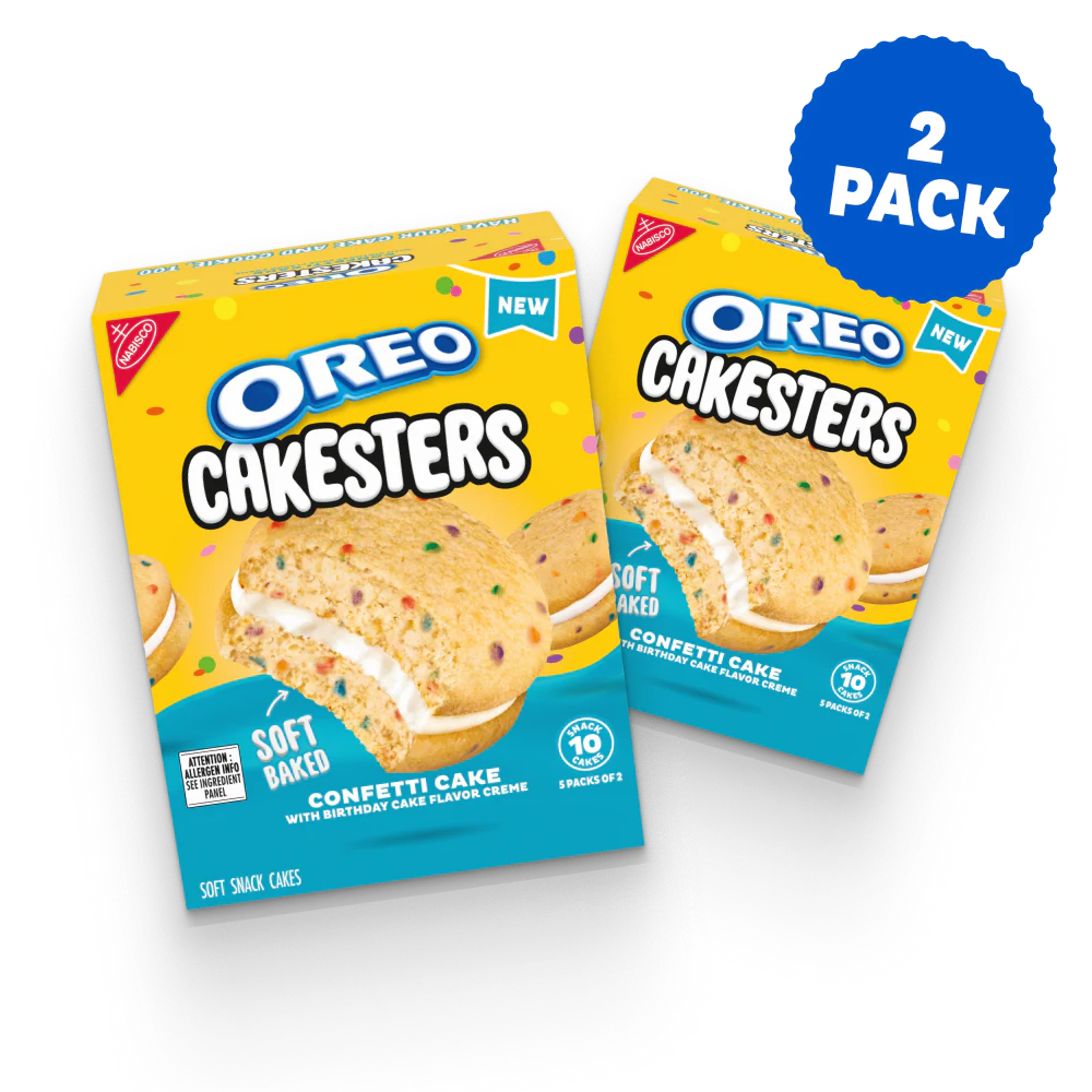 Cakesters Confetti Cake Soft Snack Cakes, Snack Packs, 2 Pack