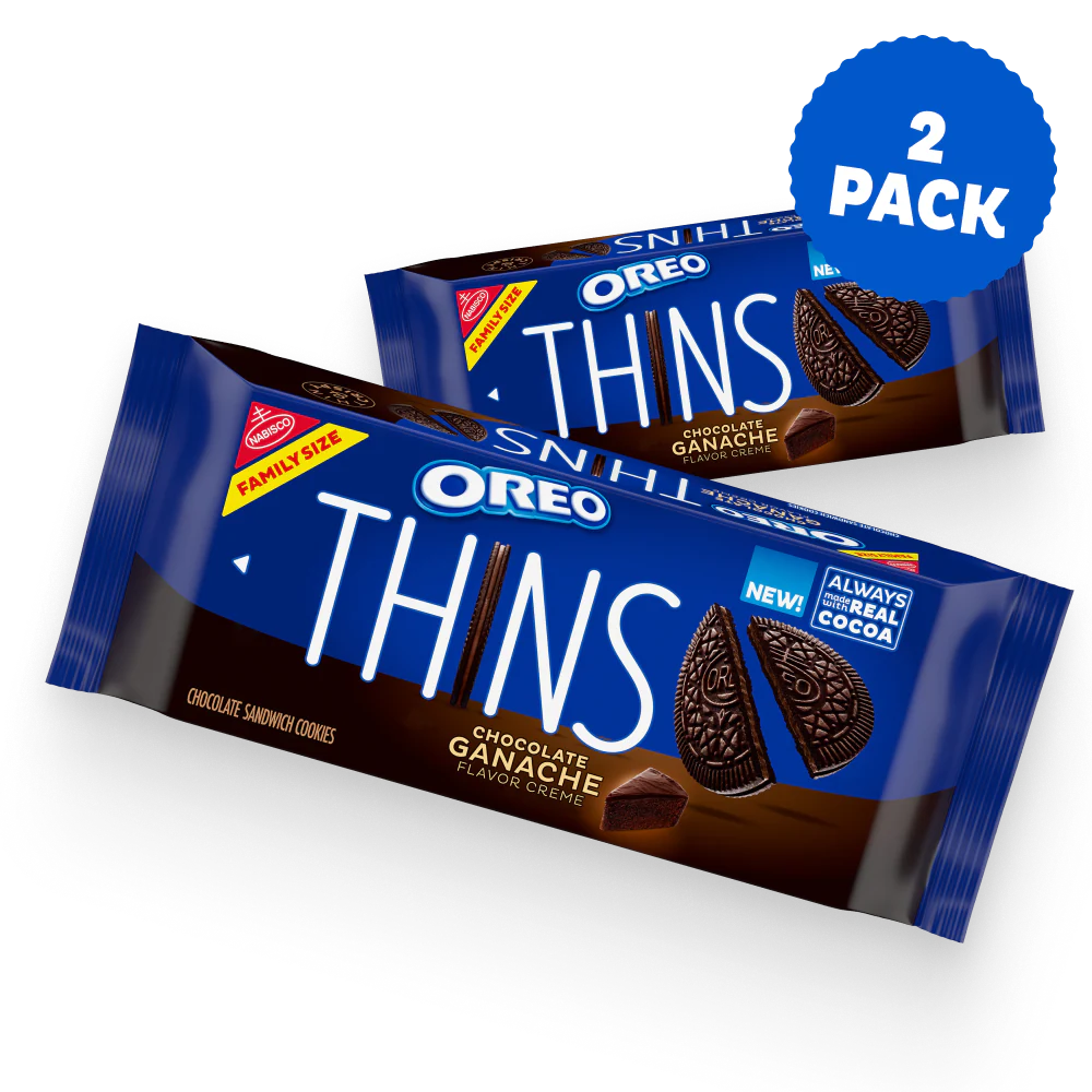 Thins Chocolate Ganache Creme Sandwich Cookies, Family Size, 2 Pack