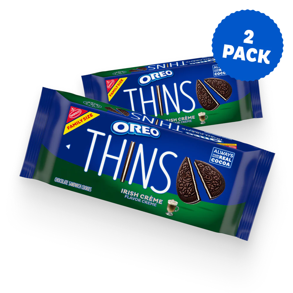 Thins Irish Crème Chocolate Sandwich Cookies, Family Size, 2 Pack